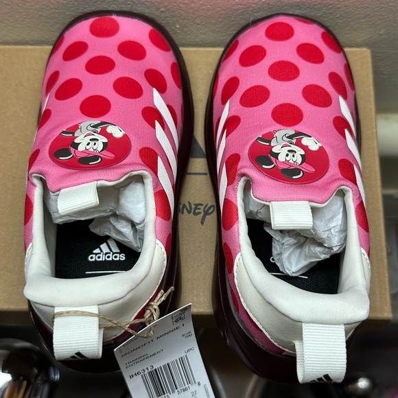 adidas Kids Sneakers with Pink and Red Polka Dots - Picture 10 of 17
